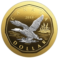 2019 Canada $1 Big Coin Reverse Gold Plated 5oz Fine Silver (No Tax)