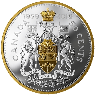 2019 Canada 50-cent 60th Anniversary of the 1959 Half Dollar Fine Silver (No Tax)