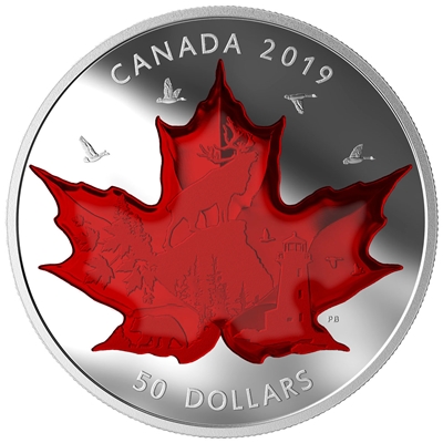 2019 Canada $50 Celebrating Canada's Icons Fine Silver (Tax Exempt)