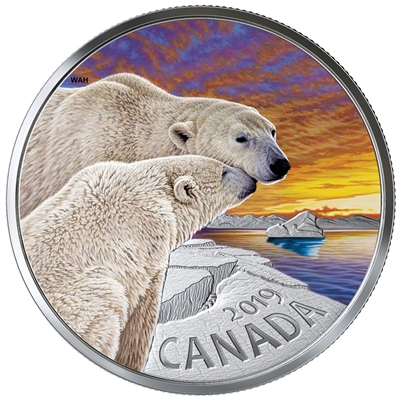 RDC 2019 $20 Canadian Fauna - The Polar Bear Fine Silver (No Tax) impaired