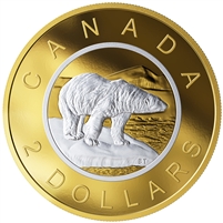 2019 Canada $2 Big Coin Reverse Gold Plated 5oz Fine Silver (No Tax)