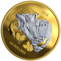 2019 Canada $50 My Inner Nature: Grizzly Bear Fine Silver (No Tax)