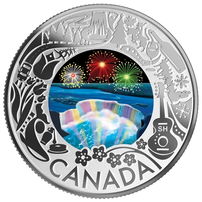 2019 $3 Celebrating Canadian Fun & Festivities - Niagara Falls Fine Silver (No Tax)