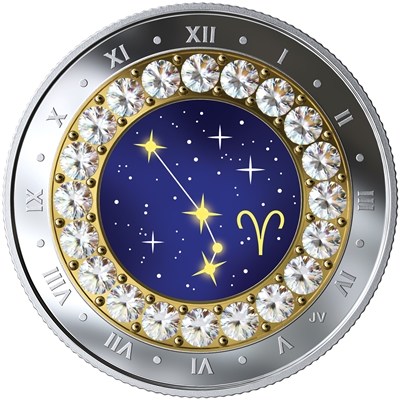 2019 Canada $5 Zodiac Series: Aries Fine Silver
