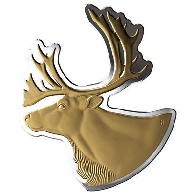 2020 Canada $50 Real Shapes: The Caribou Fine Silver Coin (No Tax)