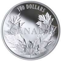 2019 $100 Canadian Maples Fine Silver Coin (No Tax)