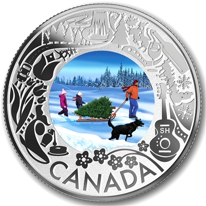 2019 Canada $3 Celebrating Canadian Fun and Festivities Christmas Tree (No Tax)