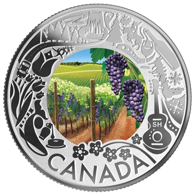 2019 Canada $3 Celebrating Canadian Fun & Festivities - Wine Tasting Silver (No Tax)