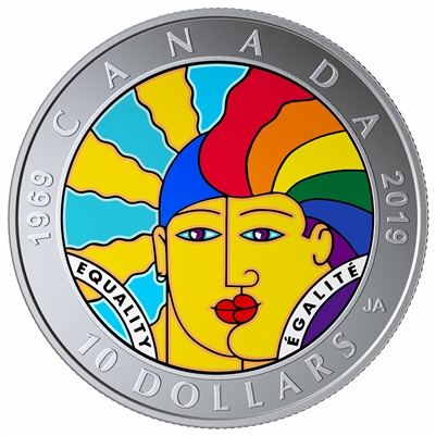 2019 Canada $10 Equality Fine Silver (No Tax)
