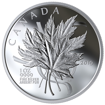 2019 Canada $20 The Beloved Maple Leaf Fine Silver (No Tax)
