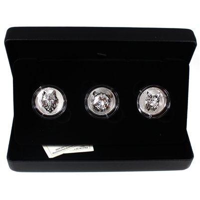 2019-2020 Canada $25 Multifaceted Animal Head Series 3-Coin Set (No Tax)