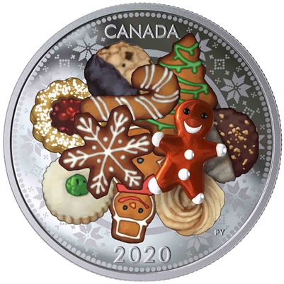 2020 Canada $20 Murano Holiday Cookies Fine Silver Coin