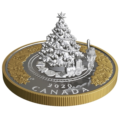 2020 Canada $50 Christmas Train Fine Silver Coin