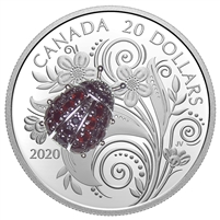 2020 Canada $20 Bejeweled Bugs - Ladybug Fine Silver