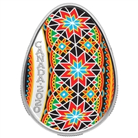 2020 $20 Ukranian Pysanka Egg Shaped Coin