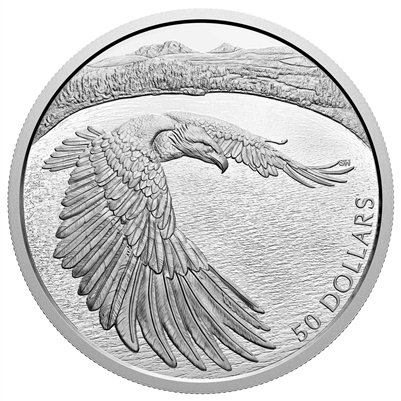 2020 Canada $50 Courageous Bald Eagle Fine Silver (No Tax)