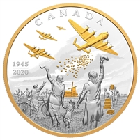 2020 Canada $100 Liberation of the Netherlands: Operation Manna Fine Silver (No Tax)