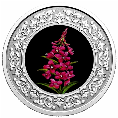 2021 $3 Floral Emblems of Canada - Yukon: Fireweed Fine Silver (No Tax)