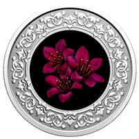 2021 $3 Floral Emblems of Canada - Nunavut: Purple Saxifrage Fine Silver Coin