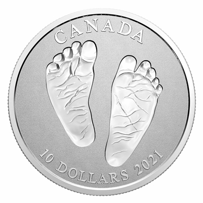 2021 Canada $10 Welcome to the World - Baby Feet Fine Silver (No Tax)