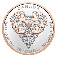 2021 Canada $20 Best Wishes on Your Wedding Day Fine Silver (No Tax)