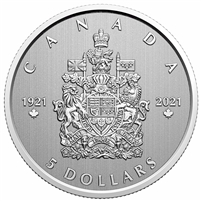 2021 $5 Moments to Hold: Arms of Canada Fine Silver (No Tax)