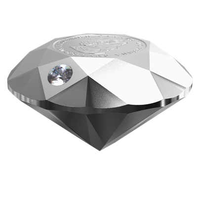 2021 Canada $50 Forevermark Black Label Round Diamond Silver Diamond-Shaped (No Tax)