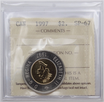 1997 Canada Two Dollar ICCS Certified SP-67