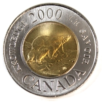2000 Knowledge Canada Two Dollar Brilliant Uncirculated (MS-63)