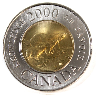 2000 Knowledge Canada Two Dollar Brilliant Uncirculated (MS-63)