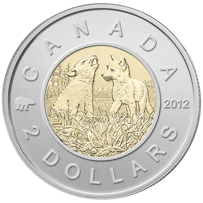 2012 Wolf Pups Canada Two Dollar Specimen $