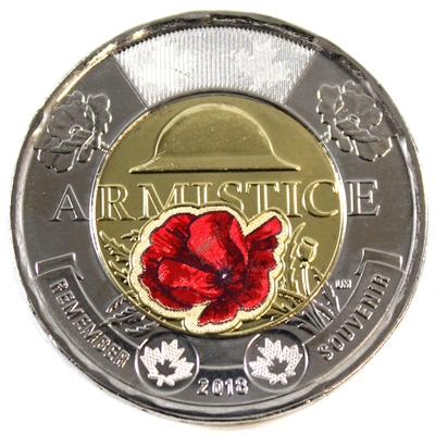 2018 Coloured Armistice Canada Two Dollar Brilliant Uncirculated (MS-63)