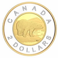 2021 Canada Two Dollar Gold Plated Silver Proof (No Tax)