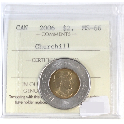 2006 Churchill Canada Two Dollar ICCS Certified MS-66