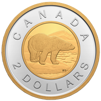 2022 Canada Two Dollar Gold Plated Silver Proof (No Tax)