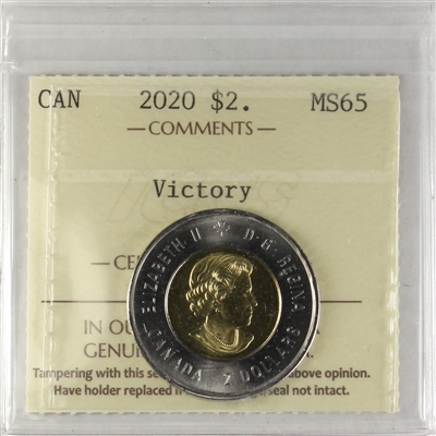 2020 Victory Canada Two Dollars ICCS Certified MS-65