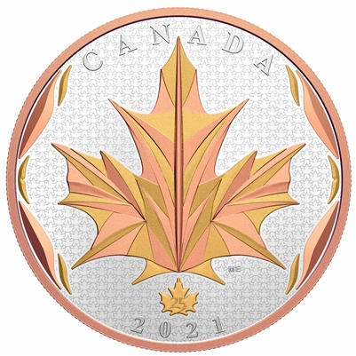 2021 Canada $50 Maple Leaves in Motion Fine Silver (No Tax)