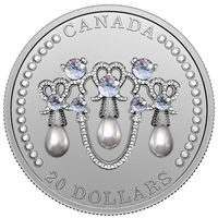 2021 Canada $20 HM Queen Elizabeth II's Lover's Knot Tiara Fine Silver Coin