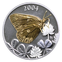2004 Canada 50-cent Butterfly - Clouded Sulphur Sterling Silver (#2)