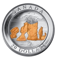 2004 Canada $20 Natural Wonders - Hopewell Rocks Fine Silver (No Tax)