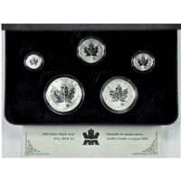 2004 Canada RCM Privy Mark Silver Maple Leaf 5-coin Fractional Set (No Tax)