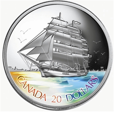 2005 Canada $20 Tall Ships 3-Masted Ship Fine Silver (No Tax) May have spots