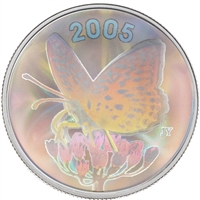 2005 Canada 50-cent Butterfly - Great Spangled Fritillary Sterling Silver