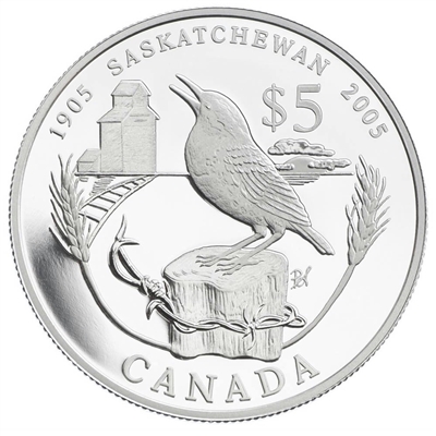 RDC 2005 Canada $5 Saskatchewan Special Edition Silver Coin (No Tax)  (Impaired)