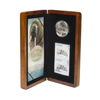 2005 Canada $5 Walrus & Calf Coin And Stamp Set (No Tax)