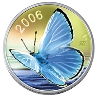 2006 Canada 50-cent Butterfly - Silvery Blue Sterling Silver (#6)