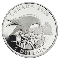 2006 Canada Peregrine Falcon & Nestlings $5 Coin & Stamp Set (No Tax)