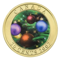 2007 Canada 50-cent Holiday Ornaments Lenticular Coin