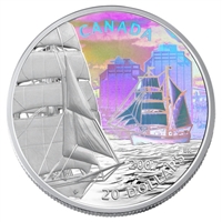2007 Canada $20 Tall Ships - Brigantine Fine Silver (No Tax)