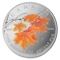 2007 Canada $5 Sugar Maple in Orange - Coloured Silver Maple (No Tax)